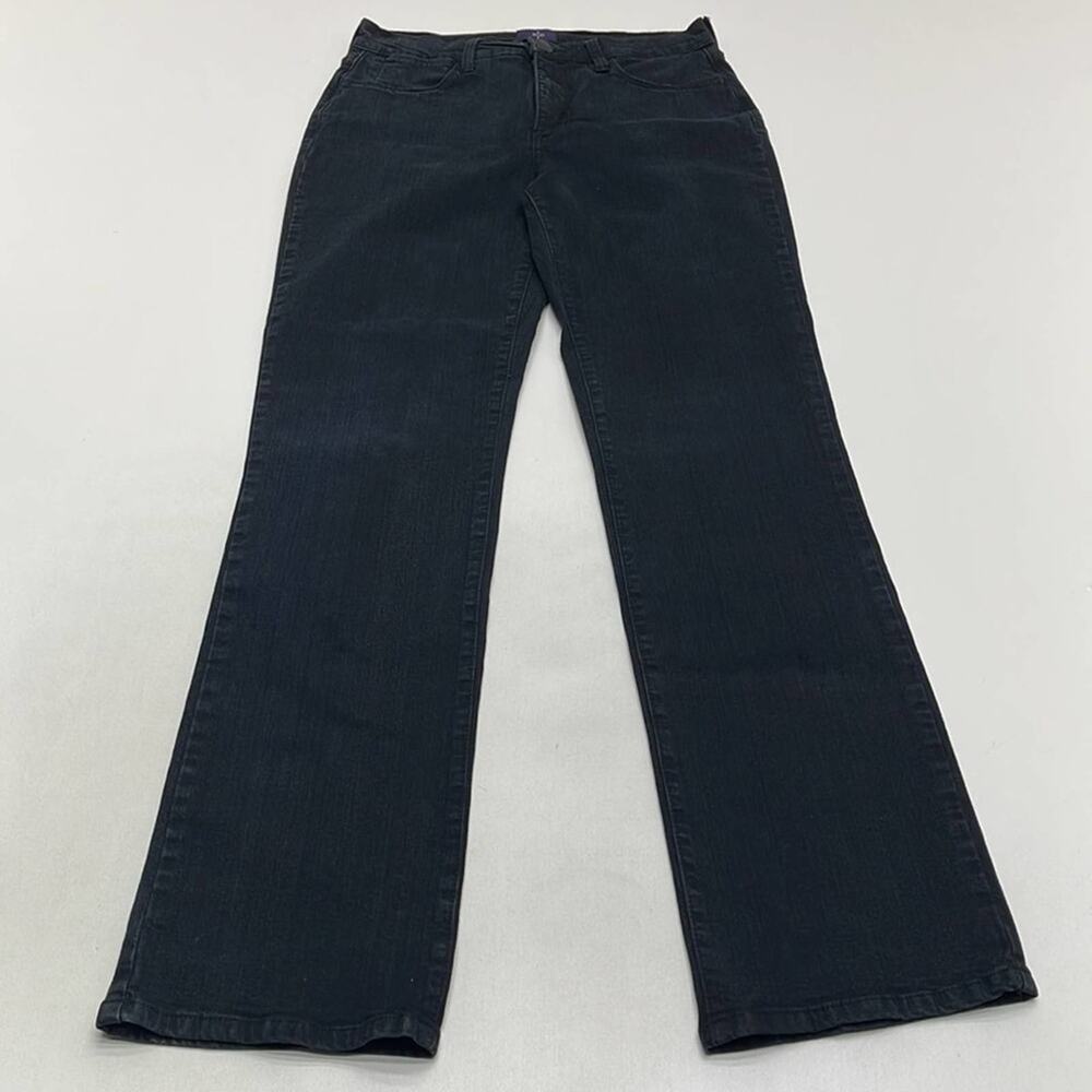 NYDJ Women’s 8 Long Black Bejeweled Pocket Jeans